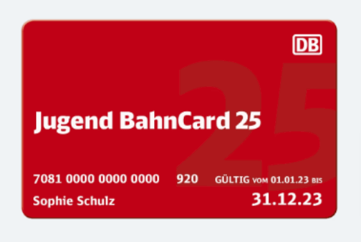 Jugend BahnCard die BahnCard für junge Reisende und Schüler zwischen bis Jahren