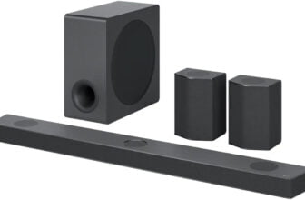 LG DSQR Soundbar ( Watt) mit kabellosem Subwoofer & MERIDIAN Technologie (Dolby Atmos, HDMI, Bluetooth)