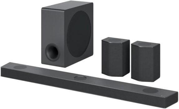 LG DSQR Soundbar ( Watt) mit kabellosem Subwoofer & MERIDIAN Technologie (Dolby Atmos, HDMI, Bluetooth)