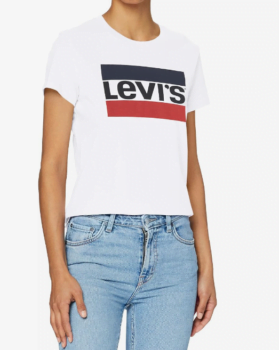 Levi s Damen The Perfect Tee T Shirt Sportswear Logo White S Amazon de Fashion