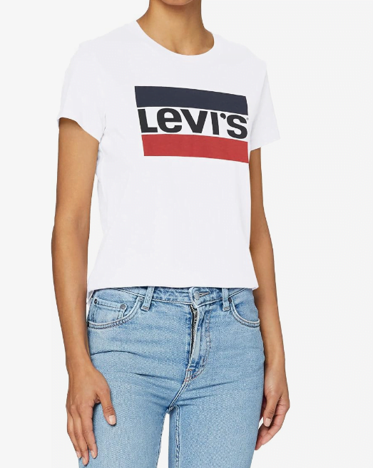 Levi S Damen The Perfect Tee T Shirt Sportswear Logo White S Amazon De Fashion