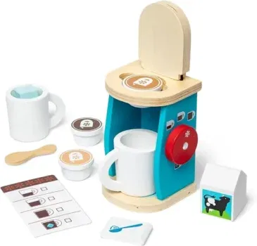 Melissa & Doug Holzset zum Brühen und Servieren von Kaffee