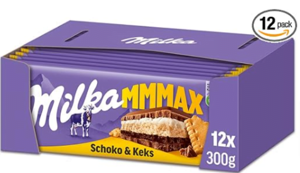 Milka Schoko und Keks x g Großtafel Zartschmelzende Schokoladentafel mit knusprigem Keks Amazon de Lebensmittel Getränke