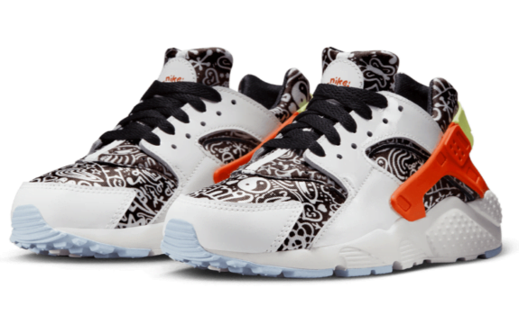 Nike Kinder Sneaker Huarache Run SE weiß schwarz Fussball Shop