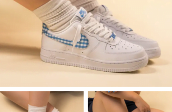 Nike WMNS Air Force Low Blue Gingham einhalb Sneaker Store