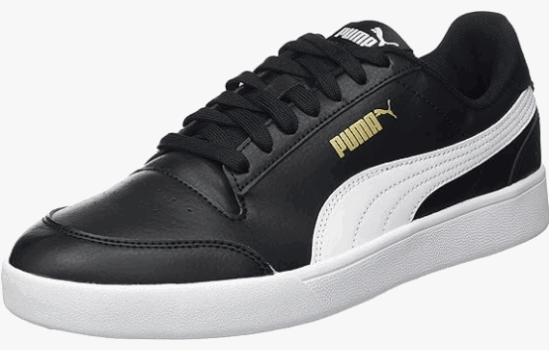 PUMA Unisex Adults Fashion Shoes SHUFFLE Trainers Sneakers PUMA BLACK PUMA WHITE PUMA TEAM GOLD Amazon de Fashion