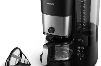 Philips All in Filterkaffeemaschine integriertes Kegelmahlwerk für frische Bohnen (HD )