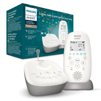 Philips Avent Audio Babyphone, DECT Technologie, Eco Mode, Sternenhimmel, Schlaf und Nachtlieder (Modell SCD )