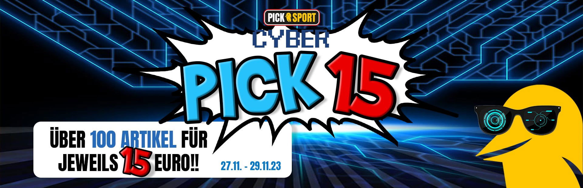 Picksport Cyber Monday Sale: Zahlreiche Produkte für 15,00 € zzgl.  Versand + 5,5 % Newsletter-Rabatt
