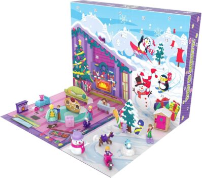 Polly Pocket Adventskalender mit Winter Familienspaß Thema & Tage voller Überraschungen ( Spielteile) zum Entdecken