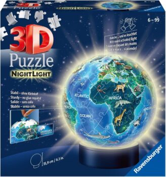 Ravensburger D Puzzle Erde im Nachtdesign Nachtlicht Puzzle Ball Teile