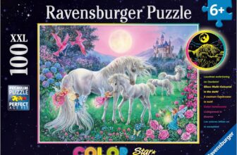 Ravensburger Kinderpuzzle Einhörner im Mondschein Einhorn Leuchtpuzzle (leuchtet im Dunkeln)