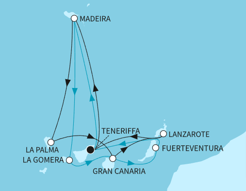 Reiserouten Details Nächte Kanaren Mit Madeira Ab Bis Santa Cruz Tui Cruises ()