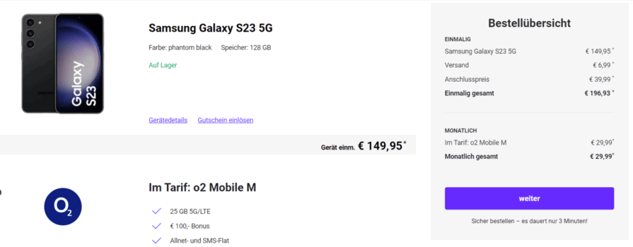 Samsung Galaxy S G + o Mobile M GB G