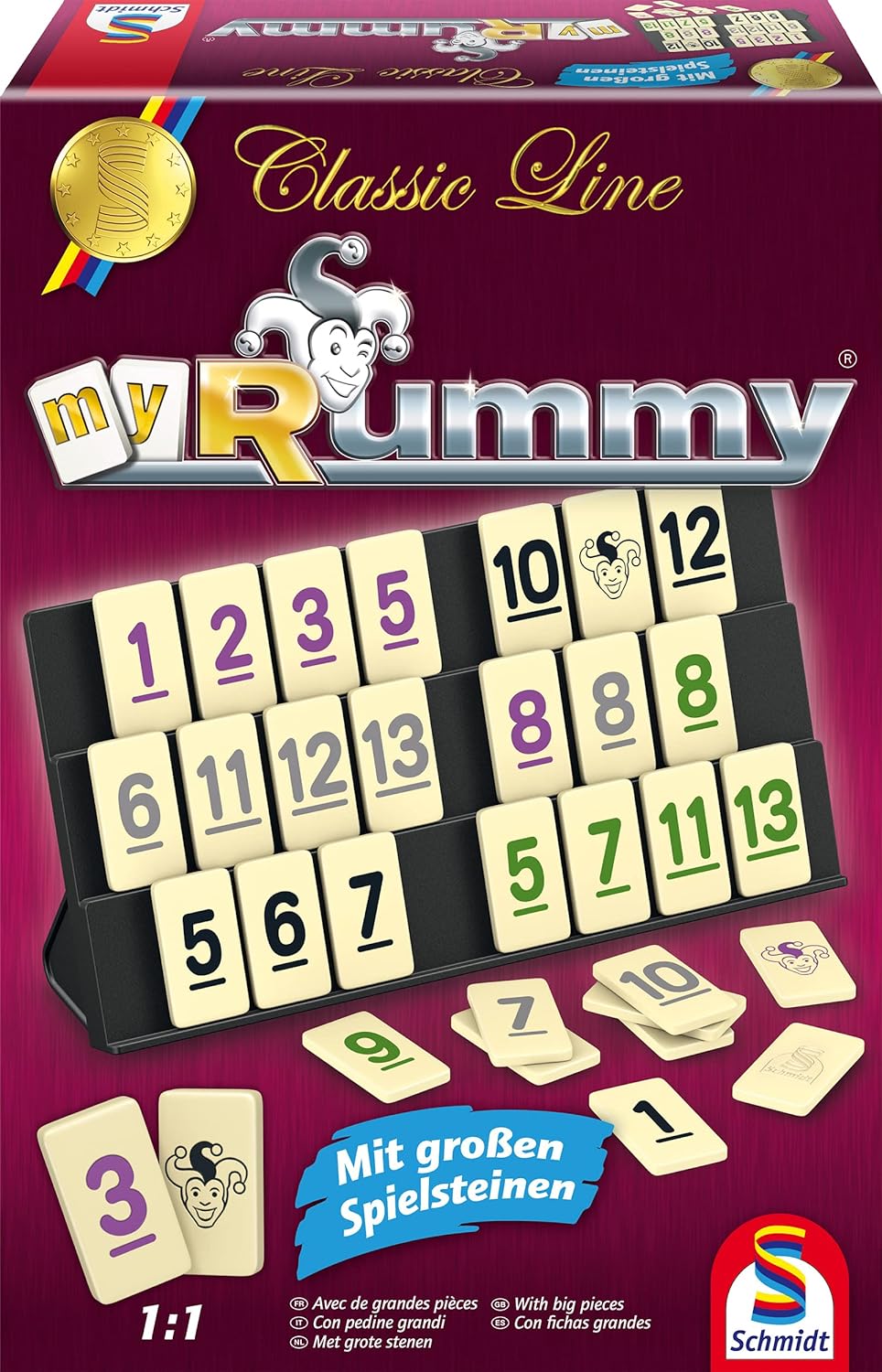 Schmidt Spiele Classic Line Myrummy Legespiel Mit Großen Spielsteinen