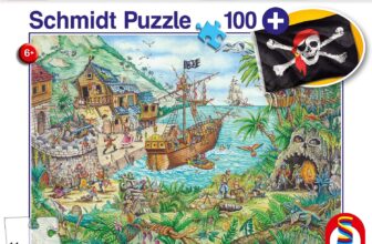 Schmidt Spiele In der Piratenbucht Kinderpuzzle inklusive Piratenflagge