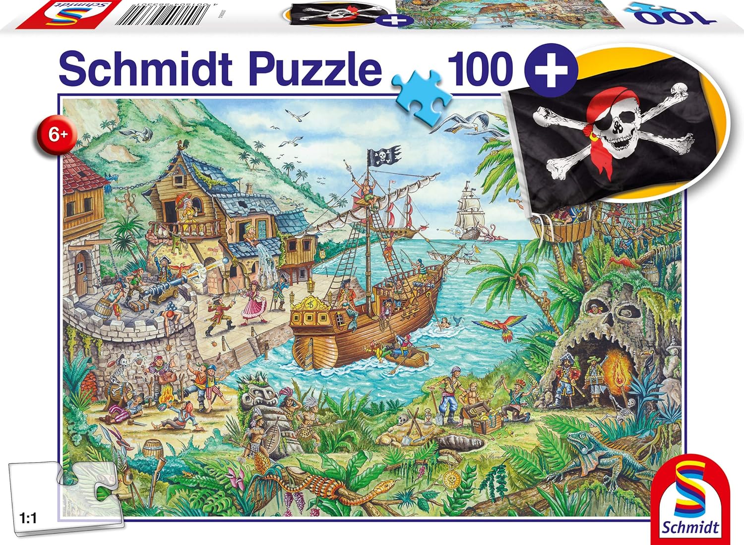 Schmidt Spiele In Der Piratenbucht Kinderpuzzle Inklusive Piratenflagge