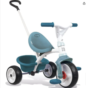 Smoby Be Move rosa Kinderdreirad mit Schubstange Sitz mit Sicherheitsgurt Metallrahmen Pedal Freilauf für Kinder ab Monaten Amazon de Spielzeug