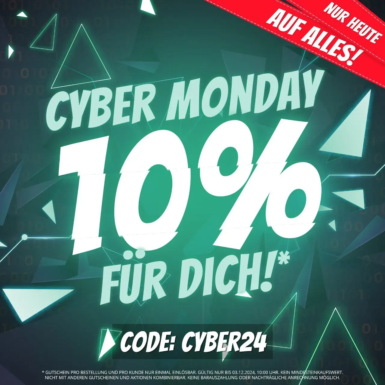 SportSpar Cyber Monday:  10 % Extra-Rabatt auf alles 🔥