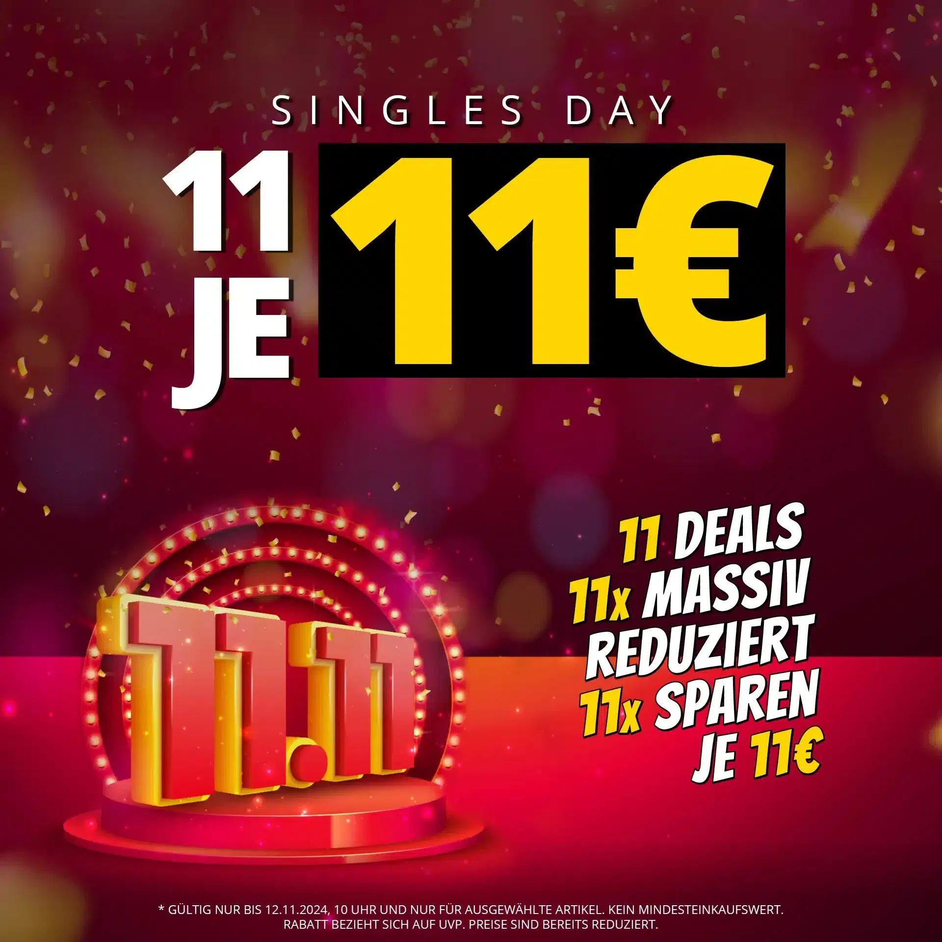 SportSpar Singles Day: 11 Deals für je 11 € zzgl. Versand