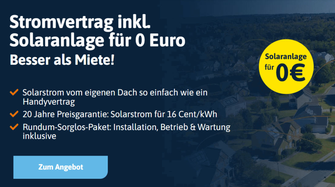 Sunvigo Solarstromvertrag Inkl. Solaranlage Für 0 €