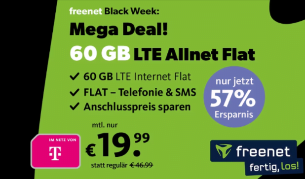 Telekom Netz Gb Freenet Telekom Lte Tarif Für € Monat Mit Mbit S Volte Wlan Call Allnet Sms Flat € Ag