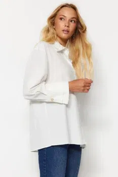 Trendyol Collection Oversized Hemd in Weiß