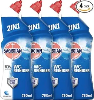 WC-Reiniger Ozeanfrische – 2in1 Reinigungsmittel 4er Pack