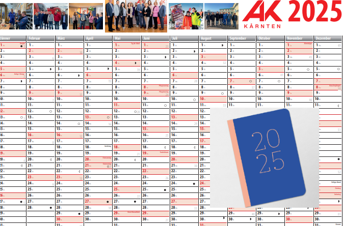 Wandkalender Ak 2025