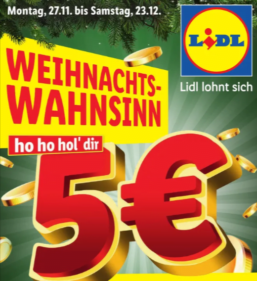 Weihnachtswahnsinn Ho Ho Hol Dir € Rabatt Lidl Deutschland