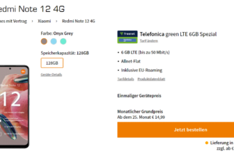 Xiaomi Redmi Note G + freenet Telefonica green LTE GB