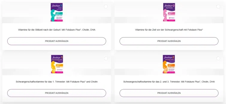 Femibion Gratisprobe Wochenpackung - Vitamine und Mineralstoffe für Schwangere