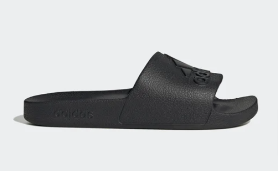 adidas Unisex Adilette Aqua Slides - schwarzes Paar mit Logo
