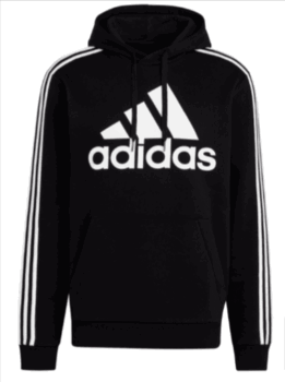 adidas Hoodie Box Logo S Fleece schwarz weiß Fussball Shop