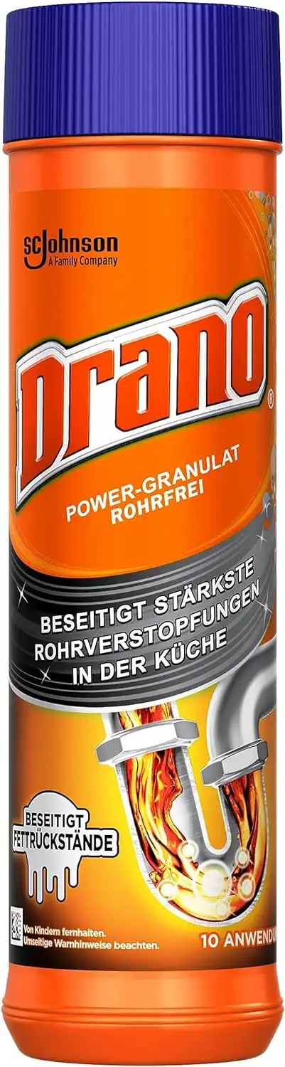 Drano Power-Granulat Rohrfrei Abflussreiniger 500g ab 2,35 € inkl. Prime-Versand