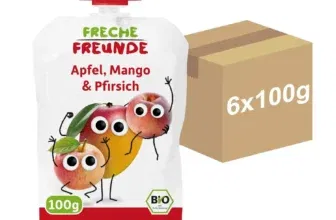 FRECHE FREUNDE Bio Quetschie Apfel, Mango & Pfirsich 6er Pack für 4,33€ inkl. Versand statt 5,94€