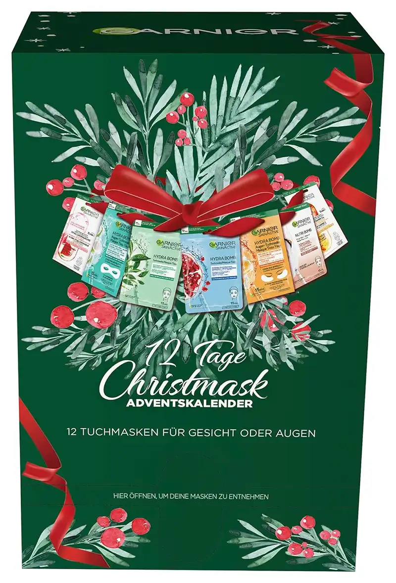 Adventskalender: Garnier Tuchmasken Set (12er Pack) für 13,96€ inkl. Prime-Versand statt 19,95€ 🌸