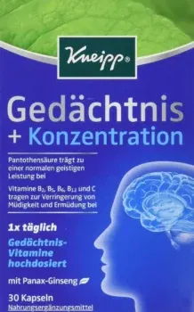 Kneipp Gedächtnis und Konzentration (30 Kapseln) für 4,15€ inkl. Prime-Versand statt 6,19€