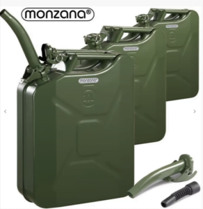 Monzana Metallkanister 20L 3Er-Set Inkl. Ausgießer