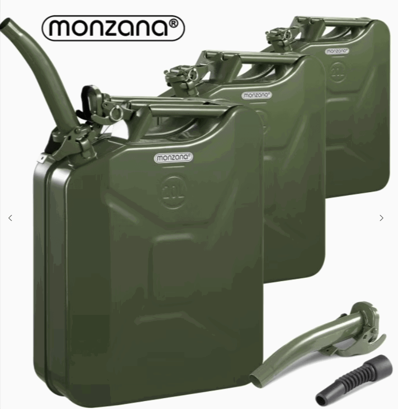 monzana Metallkanister 20L 3er-Set inkl. Ausgießer für 67,95 € inkl. Versand