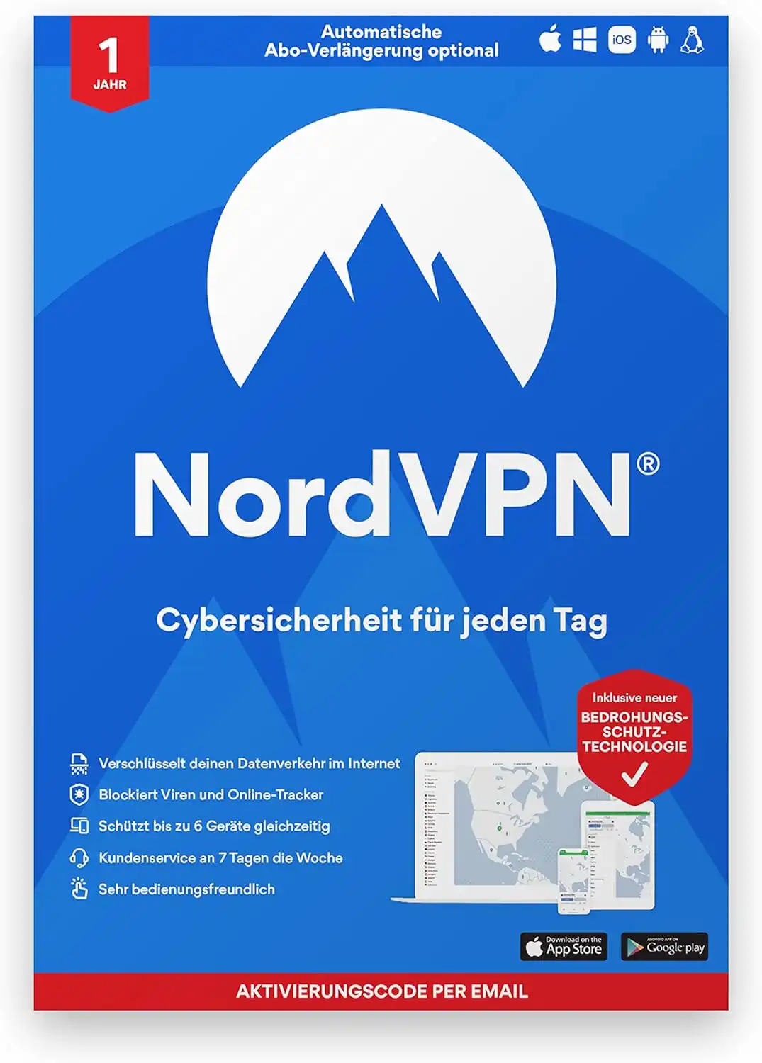 NordVPN Standard – 1-Jahres-Abo VPN für 29,99 € (2,50€ pro Monat) Versand per Mail 🌐🔒