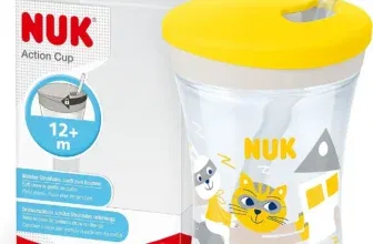 NUK Kunststoff Action Cup Trinkbecher Kinder, Katze (Gelb), für 5,19€ statt 9,14€ 🐱