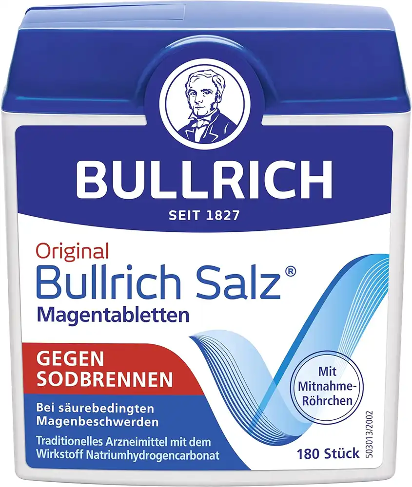 Original Bullrich Salz® für schnelle Hilfe bei Sodbrennen – 180 Tabletten ab 2,24 € inkl. Prime-Versand statt 3,95€ 🌿