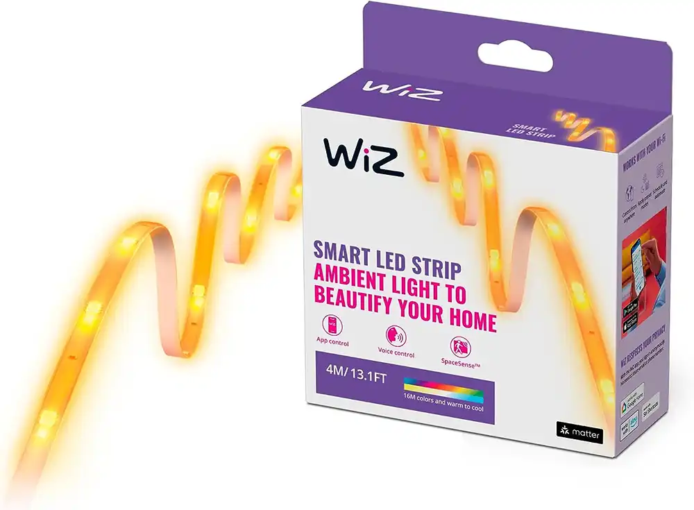 WiZ (Signify) Tunable White & Color LED Strip (4m – iOS / Android) für 19,99 € inkl. Prime-Versand statt 32,86 € 🌈