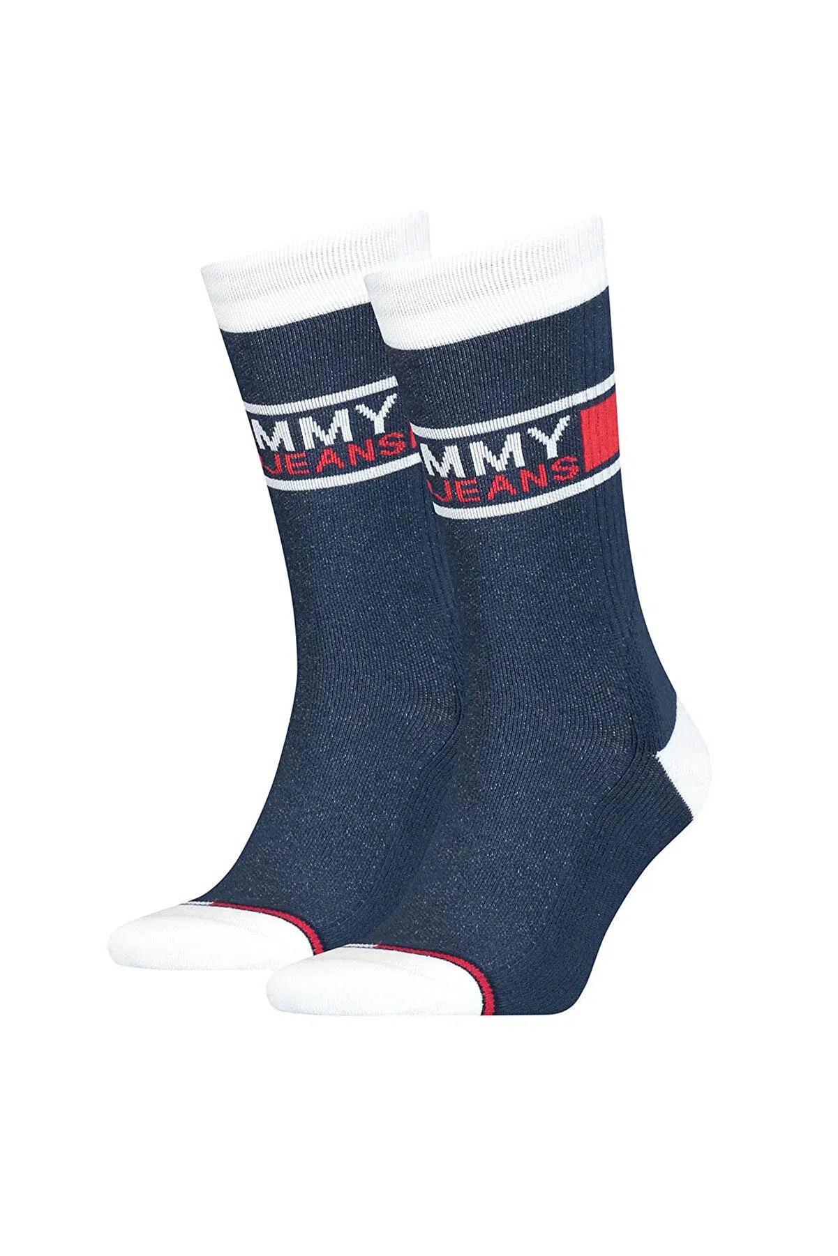 Tommy Hilfiger Marineblaue Herrensocken mit Logo-Print im 2er-Pack (Gr. 39 – 46)