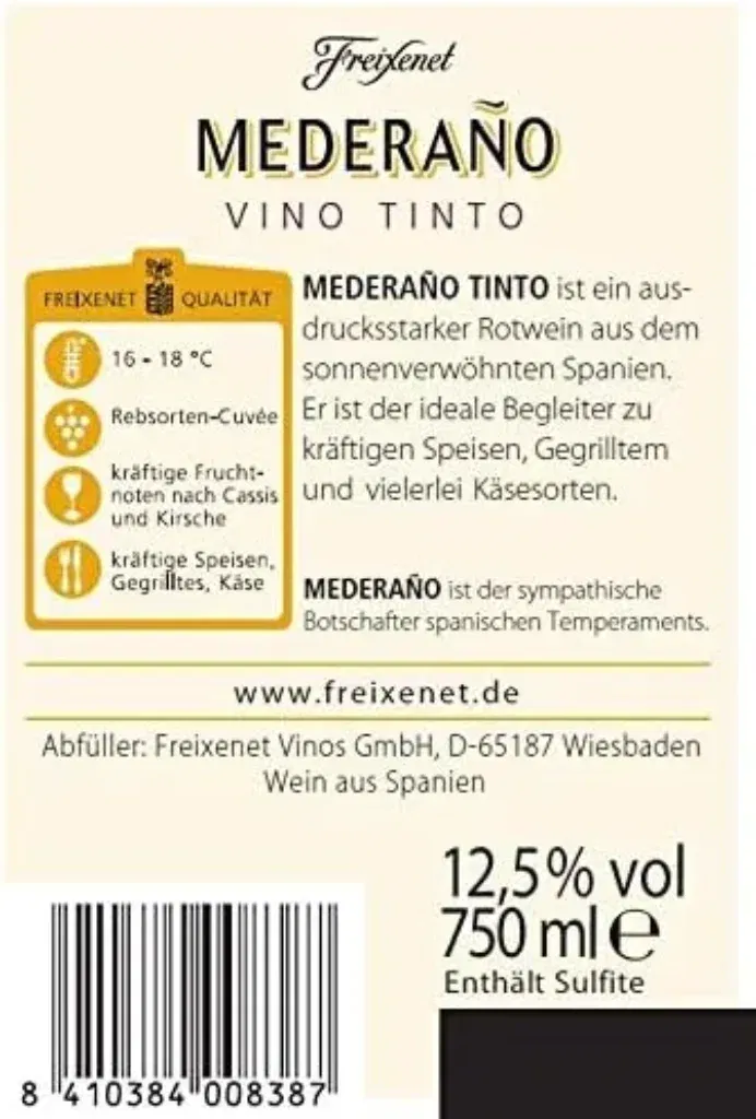 Freixenet Mederaño Tinto Spanischer Rotwein (6 X 0,75 L)