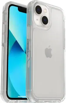 OtterBox Symmetry Clear Hülle für iPhone 13/12 mini (Militärstandard, antimikrobiell, Transparent)