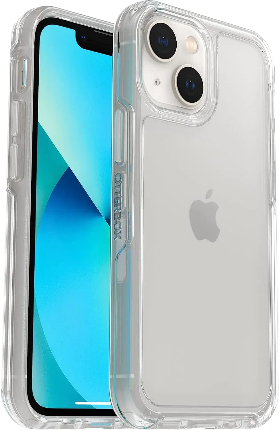 OtterBox Symmetry Clear Hülle für iPhone 13/12 mini (Militärstandard, antimikrobiell, Transparent)