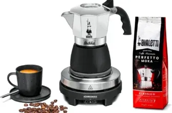 Rommelsbacher Espresso Set (Bialetti Moka Kanne, Reisekochplatte, 100 g Bialetti Moka)