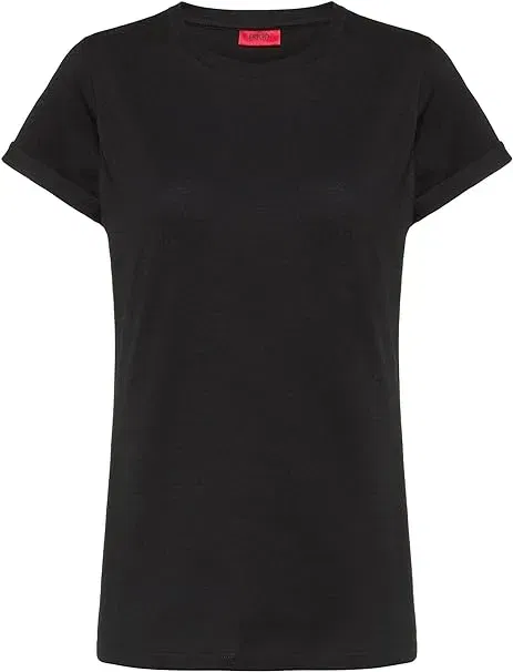 HUGO The Plain Tee Damen T-Shirt aus Baumwolle mit Logo-Print (Gr. M-XL)